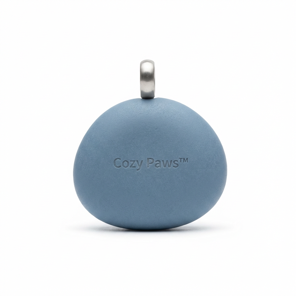 Cozy Paws™ Zen-Pebble: Ultrasonic Calming Tech Pendant