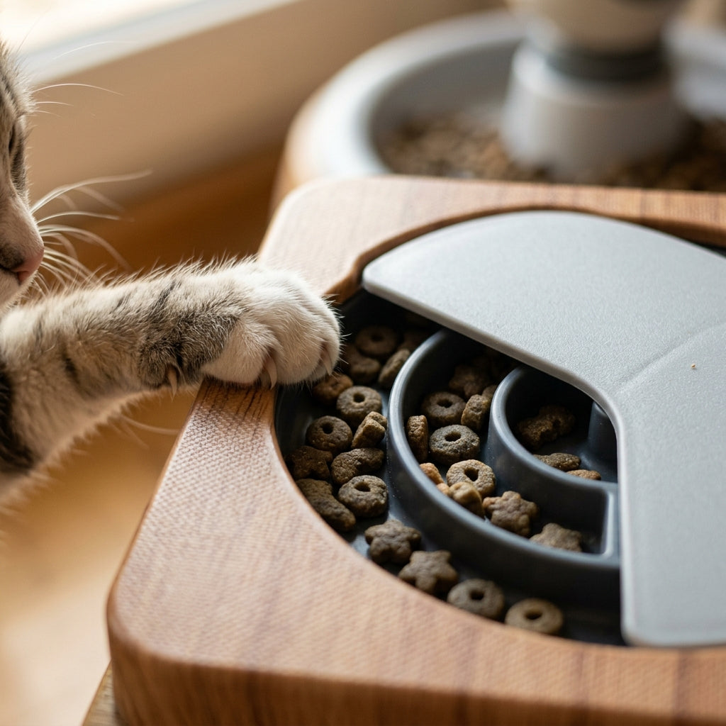 Premium Cat Puzzle Feeder - 3-Level Interactive Treat Maze Toy for Cats